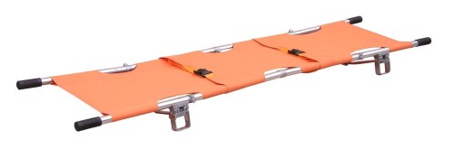 orange medical emergency aluminum alloy folding stretcher medical equipment