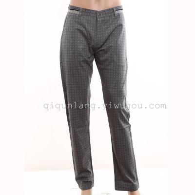 Men stripe pattern straight tube casual pants game dragon brand