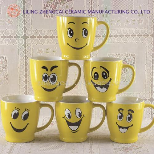 Smiley Face Expression Ceramic Cup Coffee Cup Advertising Promotion Cup