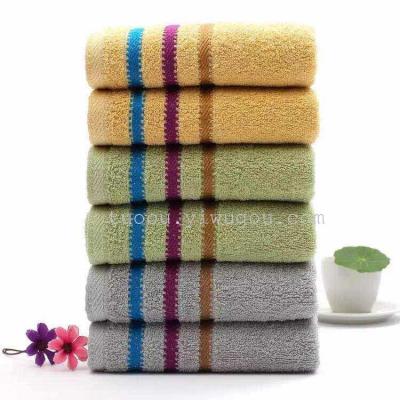 Pure cotton plain three sections of the towel 35 * 75 absorbent business gifts company LOGO custom