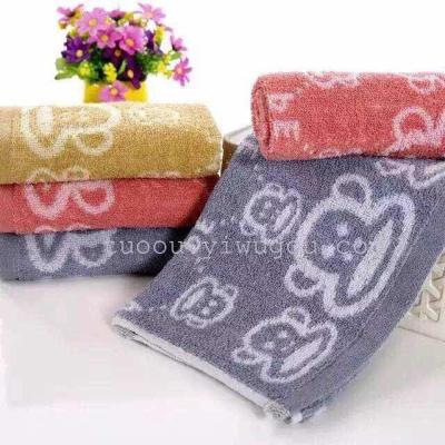 Cotton weak twist mouth monkey child towel 25 * 50 soft absorbent veneer face gift business super thin towel