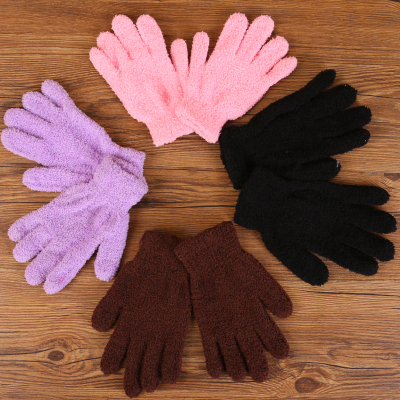 Adult gloves winter half - side velvet gloves - double - face gloves 09.