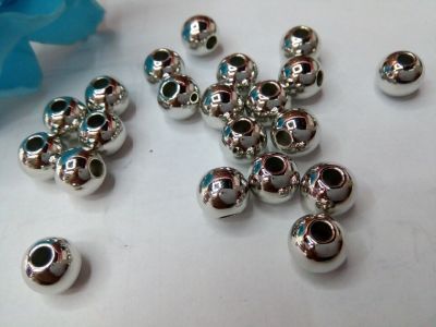 Hand beaded jewelry accessories wholesale ABS plating 10 mm round beads gold hole, electroplating loose beads