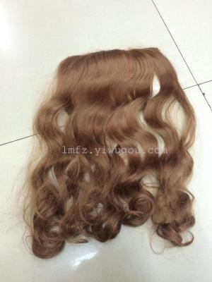 5 clip hair piece curl hair piece manufacturer direct sale color size can be customized