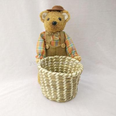 The new selling straw crafts decorative ornaments gifts Home Furnishing bear