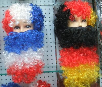 Flag fan wig, beard