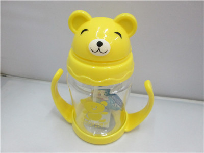 Suction cup PC/PP suction kettle with handle children's water absorption cup 322-2003