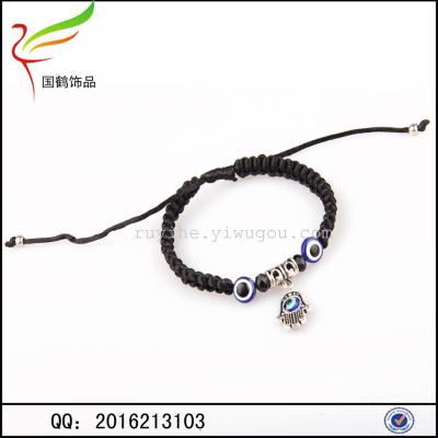 Europe and the United States foreign trade hot palm creative jewelry wholesale Fatima eyes hand woven Bracelet