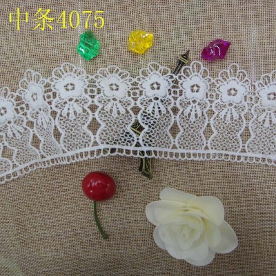 Accessories lace embroidery water soluble bar code lace milk silk