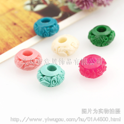 [Italian shellfish sea jewelry] natural coral coral powder carving beads jewelry accessories accessories