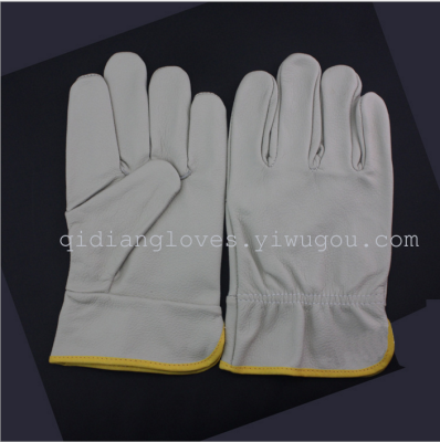 Manufacturers selling high-quality furniture leather driver gloves short leather welding gloves protective gloves