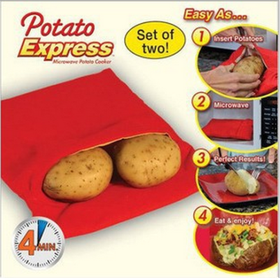 The latest TV product potato express microwave potato packet potato bag TV shopping.