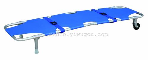 blue first aid single wheel folding stretcher portable stretcher outdoor first aid equipment