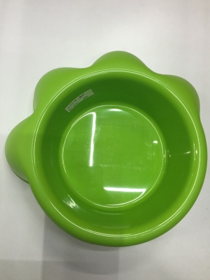 Round pumpkin pet bowl pet footprint bowl plastic single bowl non-slip dog bowl pet supplies 2