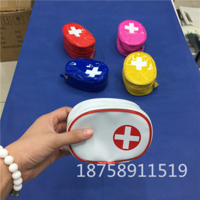 Pu travel bag waterproof and moisture proof first aid kit Pu cosmetic bag small first aid kit color