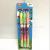 Qiniu 3 PCs Clamshell Packaging High Quality Double-Headed Fluorescent Pen Color Pencil Key Stroke Pen