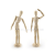 The cartoon wooden hand male female hand joints were hand drawing die