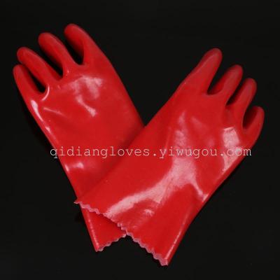 PVC industrial gloves gloves red