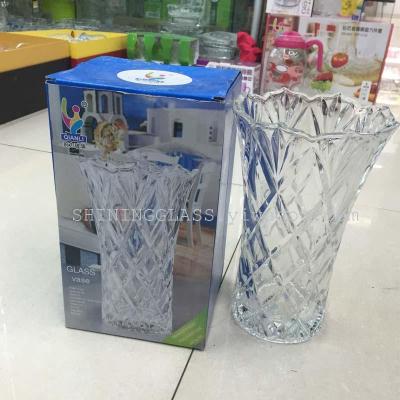 The new transparent glass vase vase vase flower gift box packaging