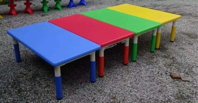 Plastic table for young children