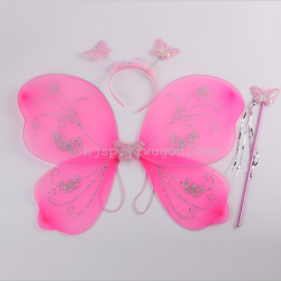 Factory direct children angel wings festival activities dance props single layer three sets