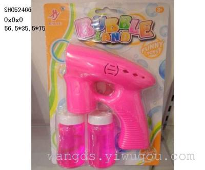 SH052466 bubble gun full color music light with 2 bottles of water