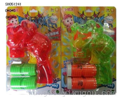 SH051241 automatic transparent bubble gun with light pig summer hot toys
