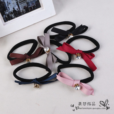 Hair accessories bow hair rope clip ring side top clamp satin cloth