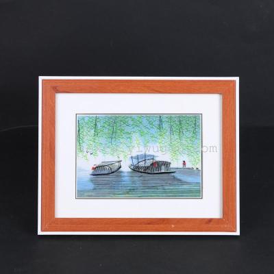 A Double Boat Pattern dsman painting Factory Direct Sale