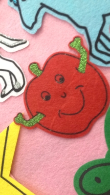 The apple tree cognitive kindergarten preschool education teaching toy non-woven bag handmade children learning manual