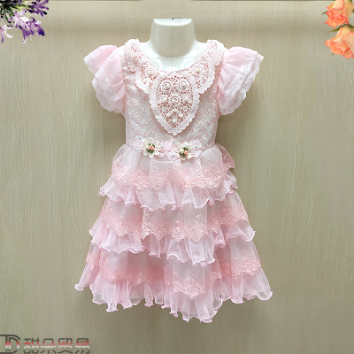 Yiwu purchase 2016 Korean summer dress Princess Dress Girls lace skirt children