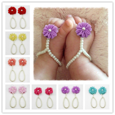 Europe and the United States selling baby pearl shoes wholesale Taobao aliexpress eBay DIY baby shoes baby Anklet