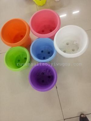 Wholesale Plastic Flowerpot Melamine Flowerpot 3105-3106 Color High Flowerpot New
