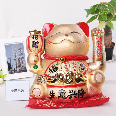 Electric hand plating gold Lucky Cat ornaments nouveau riche gifts crafts shop opened