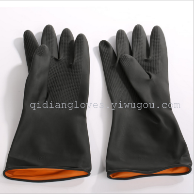 Thick black gloves industrial gloves resistant rubber gloves new packaging