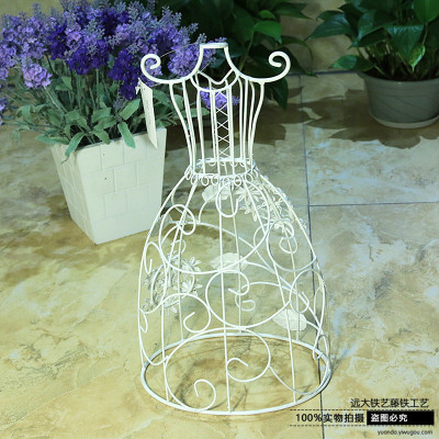 European white clothes and other indoor potted flower iron frame
