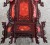 Generation Red Antique Wood Carving Solid Wood GD Outdoor Rotating Sheepskin Red Lantern