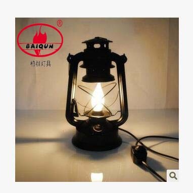 Warm Light 28cm High Retro Lamp Kerosene Lamp Type Modification Plug Power Light 220 V40w Barn Lantern