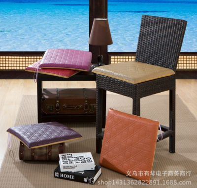 Extra thick imitation leather chair cushion comfortable slow rebound memory cotton cushion seat cushion.