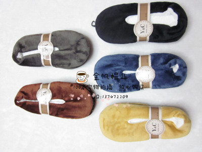 Foreign trade manufacturers spot winter warm men's platform shoes pure color flannel thickened indoor shoes floor socks.