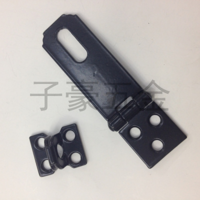 Security Black Powder Coated Hasp and Staple