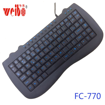 Computer multimedia mini keyboard wired keyboard flat silent
