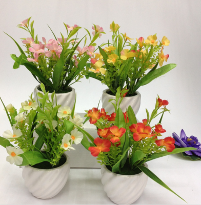Grass flower bonsai simulation flower pot home decoration creative display new sales