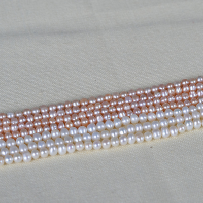 2-2.3mm natural pearl necklace semi finished super small round pearl material