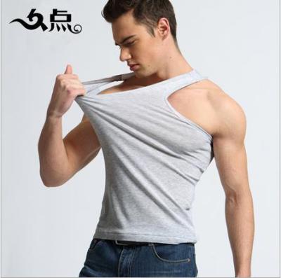 Men's Vest coarse polyester polyester rib backing sports bodybuilding vest stall wholesale