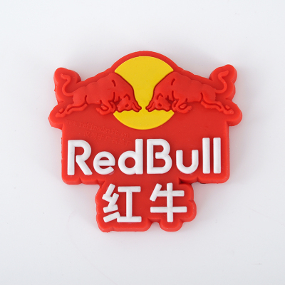 PVC soft glue refrigerator drop glue environmental protection creative red bull advertising gift to figure customization