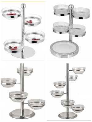 Stainless Steel Bar Dim Sum Dish Dim Sum Rack Stainless Steel Snack Dish Bar Nuts Stainless Steel Fruit Tray Display Stand