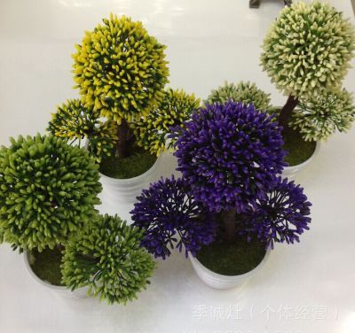 Simulation of potted plant bonsai clover Yiwu flower wholesale flower wholesale