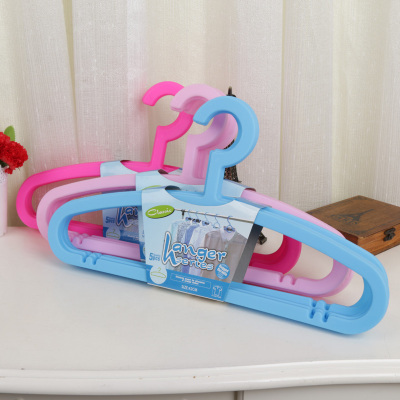 Liting Factory Direct Sales Household Plastic Hangers Long round Shoulder Simple Version