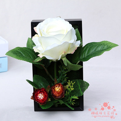 Simulation flower wall photo frame high simulation plant Rose Room Office Decoration pendant